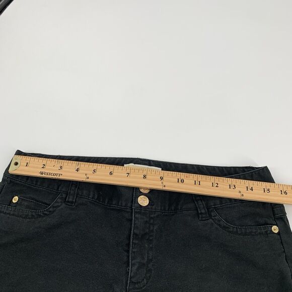 Michael Kors Cropped Back Pleated Pants Size 10 Womens Black Wash Large Casual L - Picture 6 of 8